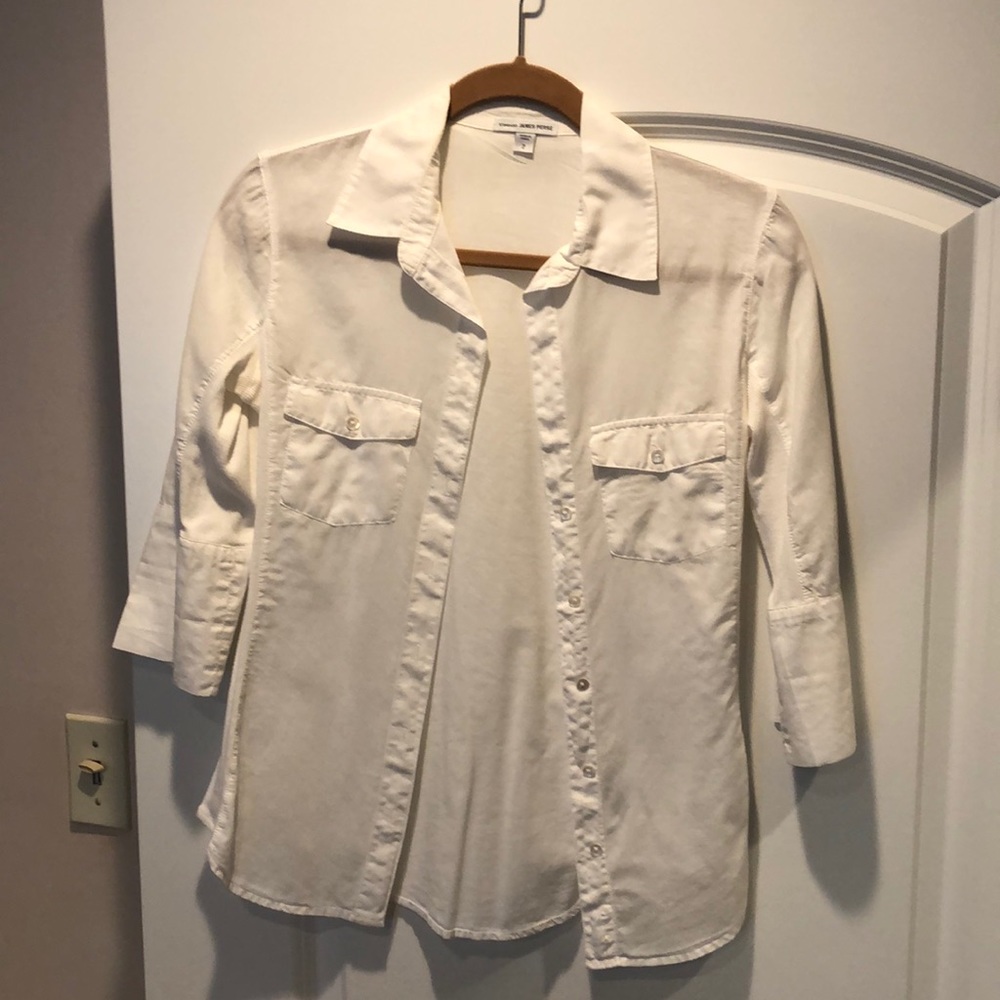 James Perse button up top with cotton side panels